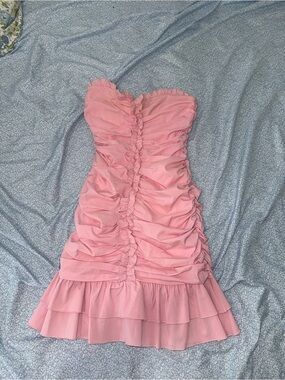 Princess Polly Soft Pink Strapless Mini Dress
